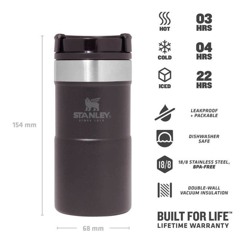 Vaso Térmico Stanley Classic Neverleak Color Black 250ml 12v - Imagen 2