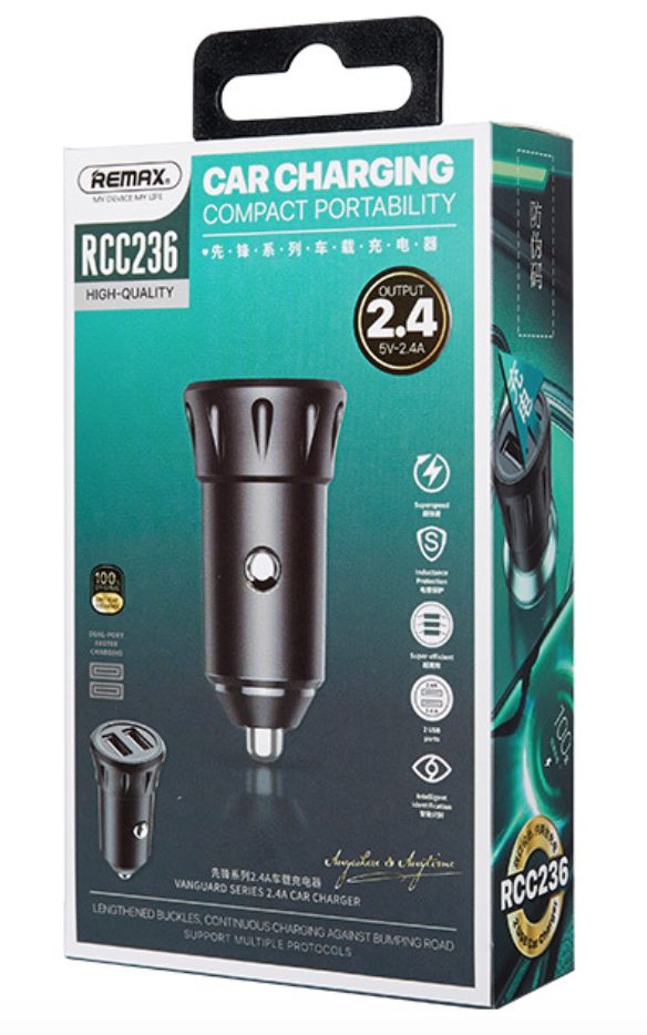 Cargador para Auto 2.4A Remax Doble USB - Imagen 3
