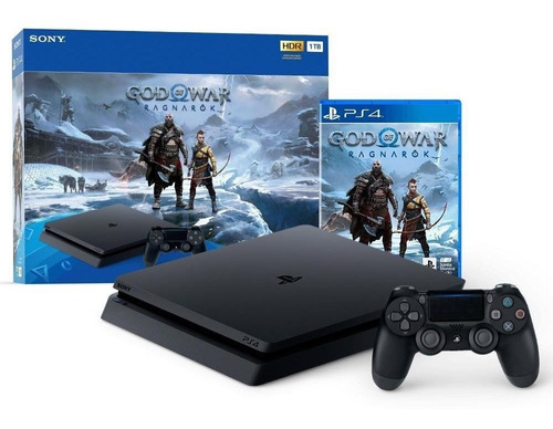 Sony Playstation 4 Slim 1tb God Of War Ragnarok Bundle Color Negro Azabache