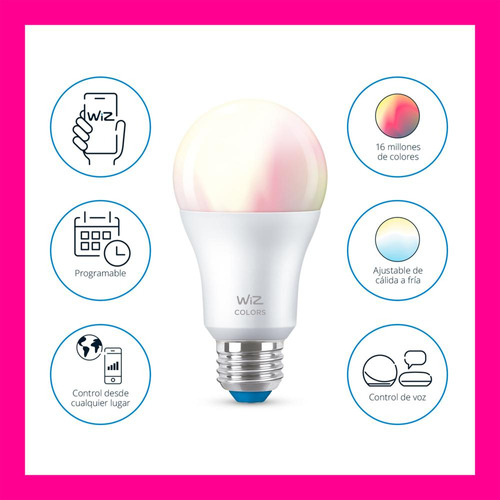 Lampara Led Color Wiz 9w E27 Wifi Rgbw - Imagen 5