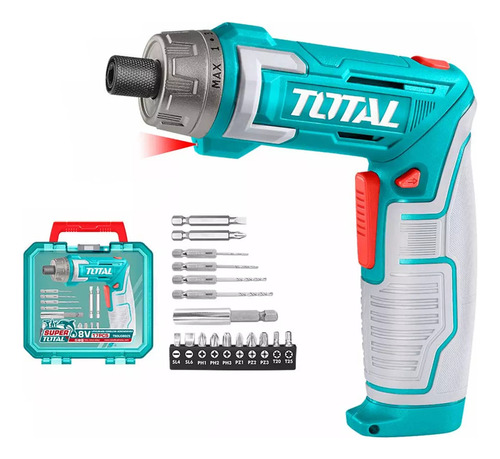 Atornillador Inalámbrico Total Tsdli08025 8v 17 Piezas