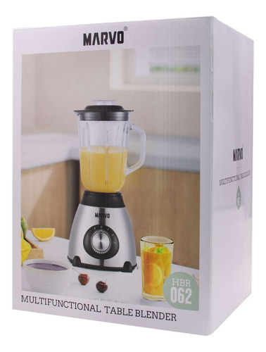 Licuadora Jarra Vidrio Marvo 1.5 Lts 400 W 3 Velocidades - Imagen 3