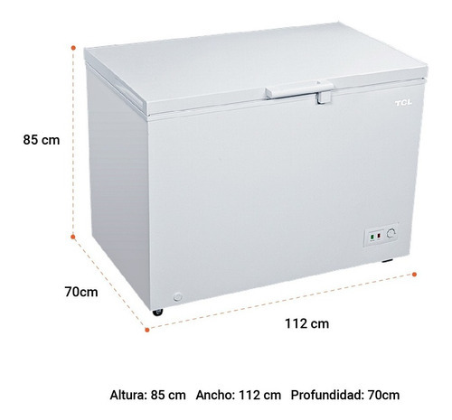 Freezer Horizontal Tcl F316cfw 308l Blanco 220v - Imagen 4