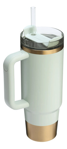 Vaso Stanley Quencher H2.0 887 Ml Edición Limitada Gilded Celadon - Imagen 2