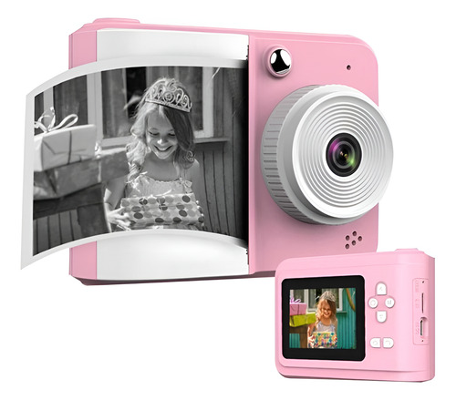 Cámara Digital Instantánea Para Niños 2.4 Filma Imprime Rosa