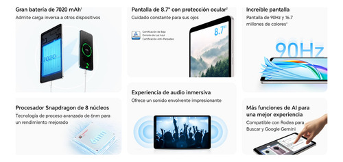 Tablet Honor Pad X7 - Gris - Imagen 5