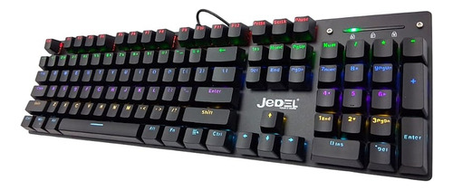 Teclado Jedel Gamer Mecanico Kl-138 Retroiluminado Negro Inglés Internacional - Imagen 5