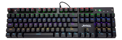 Teclado Jedel Gamer Mecanico Kl-138 Retroiluminado Negro Inglés Internacional