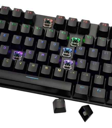 Teclado Jedel Gamer Mecanico Kl-138 Retroiluminado Negro Inglés Internacional - Imagen 4