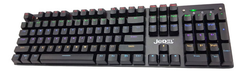 Teclado Jedel Gamer Mecanico Kl-138 Retroiluminado Negro Inglés Internacional - Imagen 2