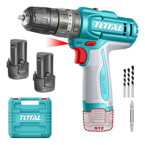 Taladro Percutor Y Atornillador Inalámbrico Total TIDLI12206