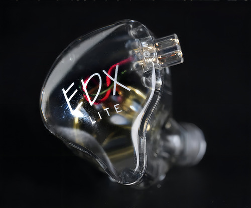 Auriculares Kz Edx Lite Transparente Y Negro Con Micrófono - Imagen 3