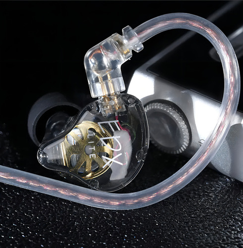 Auriculares Kz Edx Lite Transparente Y Negro Con Micrófono - Imagen 2